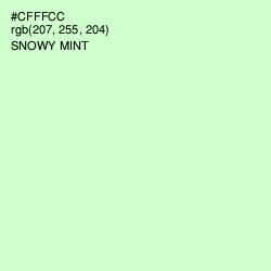 #CFFFCC - Snowy Mint Color Image